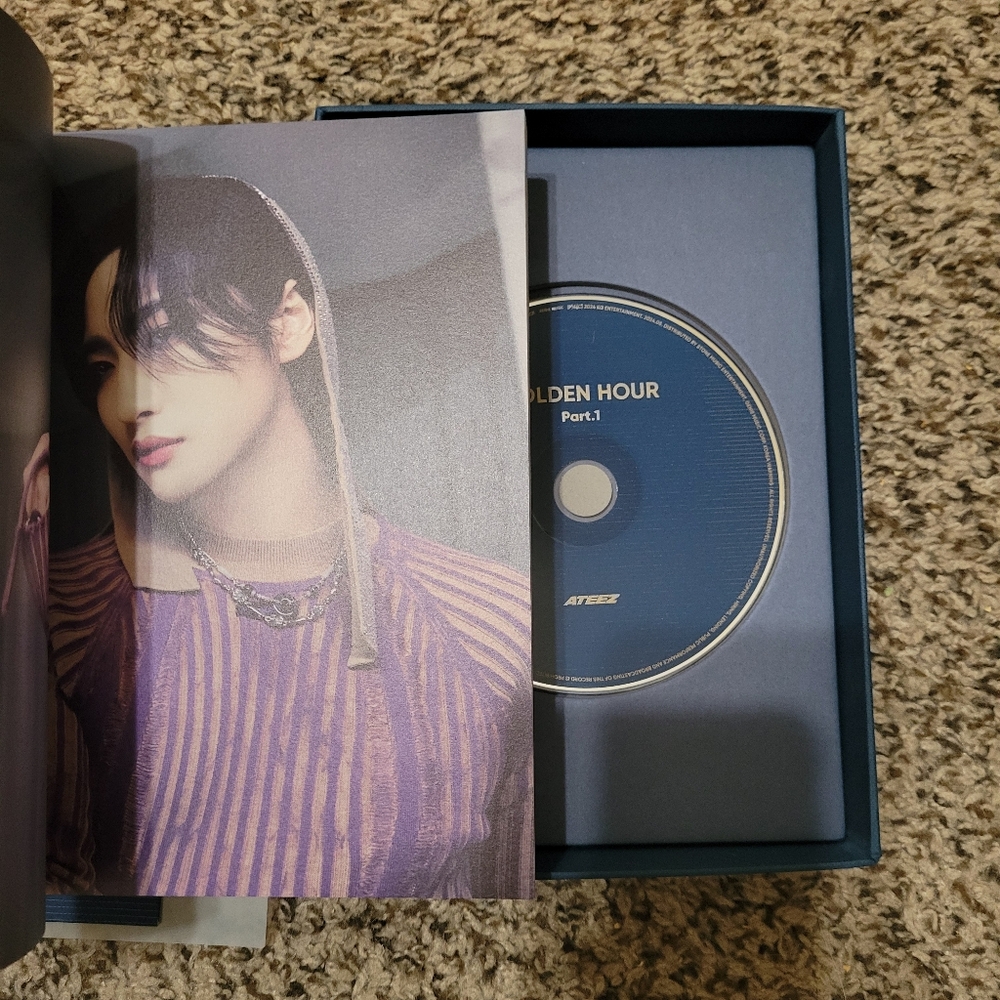 Official Ateez 10th Mini Album Golden Hour Part. 1 Blue Hour Ver.